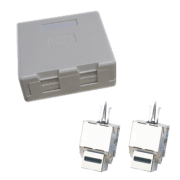 Doppelte Buchse CAT5E STP 2xRJ45 für Gipskarton Anti-Staub.