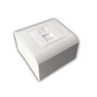 Modulare Datendose UTP CAT5E 1xRJ45 für Unterputzmontage Modulare Datendose UTP CAT5E 1xRJ45 für Unterputzmontage