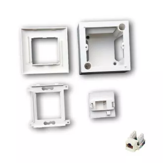 Modulare Datendose UTP CAT5E 1xRJ45 für Unterputzmontage Modulare Datendose UTP CAT5E 1xRJ45 für Unterputzmontage