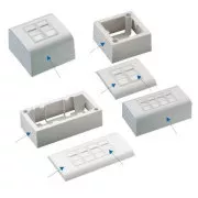 DATACOM Modul Datenbuchse UTP CAT5E 4xRJ45 für Unterputzmontage