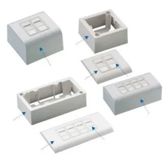 DATACOM Modul Datenbuchse UTP CAT5E 4xRJ45 für Unterputzmontage