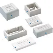 DATACOM UTP 2xRJ45 Buchse Cat5e (unter und über Putz)