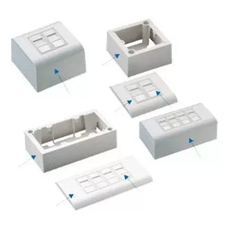 DATACOM UTP 2xRJ45 Buchse Cat5e (unter und über Putz) DATACOM UTP 2xRJ45 Buchse Cat5e (unter und über Putz)