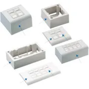 DATACOM STP 2xRJ45 Buchse Cat5e (unter und über Putz)