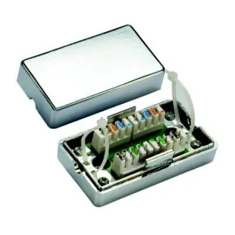 DATACOM Anschluss BOX STP Cat5e (2* Kerbfeld) Silber DATACOM Anschluss BOX STP Cat5e (2* Kerbfeld) Silber
