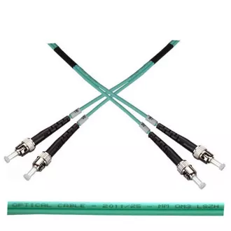 Optisches Patchkabel duplex ST-ST 50/125 MM 1m OM3 Optisches Patchkabel duplex ST-ST 50/125 MM 1m OM3
