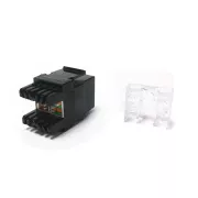 DATACOM UTP Keystone Cat5e schwarz Dual Slim rückseitige Aussparung