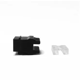 DATACOM UTP Keystone Cat5e schwarz Dual Slim rückseitige Aussparung