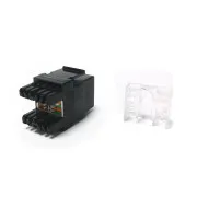 DATACOM UTP Keystone Cat5e schwarz Dual Slim rückseitige Aussparung