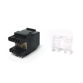 DATACOM UTP Keystone Cat5e schwarz Dual Slim rückseitige Aussparung DATACOM UTP Keystone Cat5e schwarz Dual Slim rückseitige Aussparung