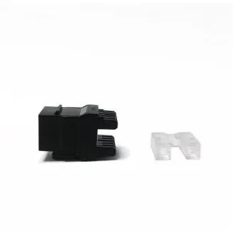 DATACOM UTP Keystone Cat5e schwarz Dual Slim rückseitige Aussparung DATACOM UTP Keystone Cat5e schwarz Dual Slim rückseitige Aussparung