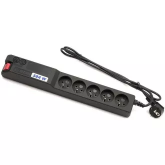 19" Acar 504WF 5x220V-3m schwarz Schalterschutz 19" Acar 504WF 5x220V-3m schwarz Schalterschutz