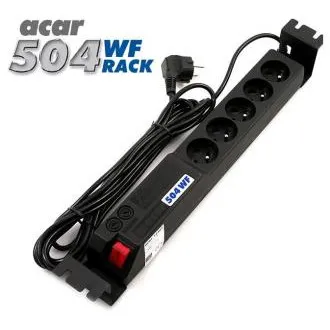 19" Acar 504WF 5x220V-3m schwarz Schalterschutz 19" Acar 504WF 5x220V-3m schwarz Schalterschutz
