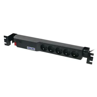 19" Acar 504WF 5x220V-3m schwarz Schalterschutz 19" Acar 504WF 5x220V-3m schwarz Schalterschutz