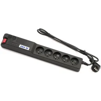 19" Acar 504WF 5x220V-3m schwarz Schalterschutz 19" Acar 504WF 5x220V-3m schwarz Schalterschutz