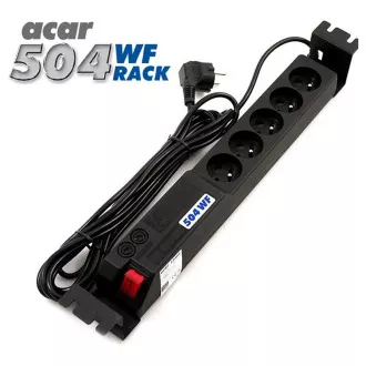 19" Acar 504WF 5x230V-5m schwarz geschalteter Schutz