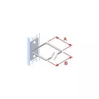 Zurrhaken 40x40 D1 Metall links fix, Fronttor