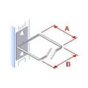 Zurrhaken 40x40 D1 Metall links fix, Fronttor