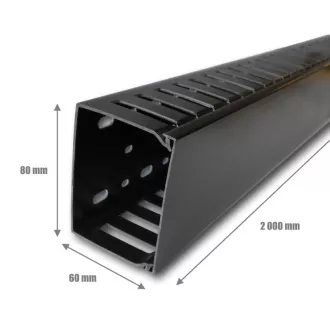 CABLE MANAGER 2U 60x80 (2M) SCHWARZ CABLE MANAGER 2U 60x80 (2M) SCHWARZ