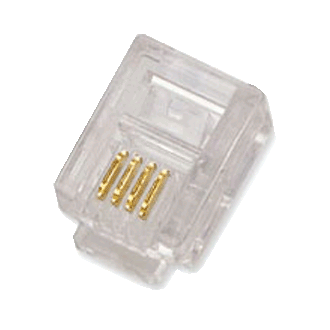 DATACOM Stecker RJ11 UTP Kabel 6p4c bal.100Stk DATACOM Stecker RJ11 UTP Kabel 6p4c bal.100Stk