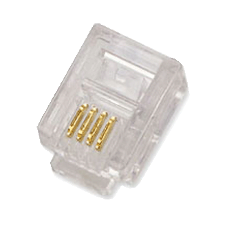 DATACOM Stecker RJ11 UTP Kabel 6p4c bal.100Stk DATACOM Stecker RJ11 UTP Kabel 6p4c bal.100Stk