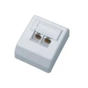DATACOM UTP-Doppeldose oberhalb des Putzes 45 Grad - Cat5e