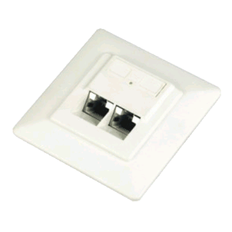DATACOM UTP Doppelsteckdose 45 Grad - Cat5e