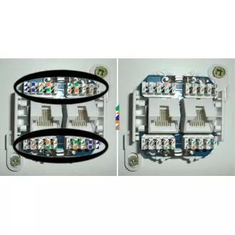 DATACOM UTP Doppelsteckdose 45 Grad - Cat5e