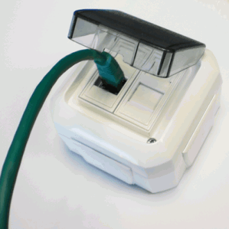 ABB Datenbuchse OUTDOOR IP54 STP CAT5E 2xRJ45 ABB Datenbuchse OUTDOOR IP54 STP CAT5E 2xRJ45