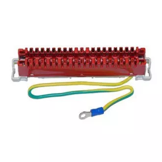 DATACOM Klemmenblock für 10 Erdungspaare rot DATACOM Klemmenblock für 10 Erdungspaare rot