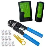 W-Star Sieve Tool Set WS140 RJ45-Tester, RJ45-Zange, Abisolierzange, 10x RJ45