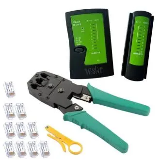 W-Star Network Tool Set WS193, UTP-Tester, RJ45 RJ11 Zange, Bumper, 10x RJ45 W-Star Network Tool Set WS193, UTP-Tester, RJ45 RJ11 Zange, Bumper, 10x RJ45