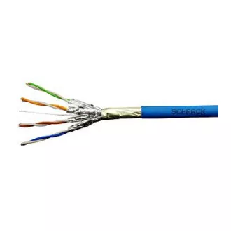 Kabel F/FTP Cat.6a 500 MHz 4x2xAWG23, LS0H blau, Dca, 500m Kabel F/FTP Cat.6a 500 MHz 4x2xAWG23, LS0H blau, Dca, 500m