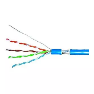 Kabel F/UTP Cat.5e 4x2xAWG24, LS0H Mantel blau, Box 305m Kabel F/UTP Cat.5e 4x2xAWG24, LS0H Mantel blau, Box 305m