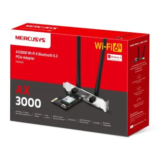 Mercusys MA80XE AX3000 WiFi6 BT PCIe Adapter Mercusys MA80XE AX3000 WiFi6 BT PCIe Adapter
