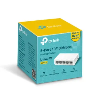TP-Link LS1005 5x 10/100 Desktop-Switch lüfterlos TP-Link LS1005 5x 10/100 Desktop-Switch lüfterlos