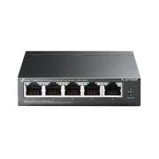 TP-Link TL-SF1005P 5x10/100 (4xPOE) 67 W Desktop-Switch aus Stahl für CCTV