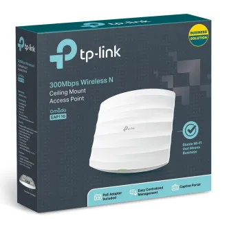 TP-Link EAP110 N300 WLAN-Access Point für Decken- oder Wandmontage, Omada SDN TP-Link EAP110 N300 WLAN-Access Point für Decken- oder Wandmontage, Omada SDN