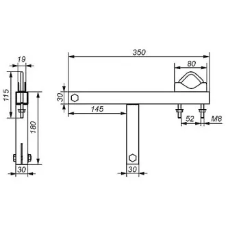 Schornsteinhalter OK-50W13 - ohne Bohrung Schornsteinhalter OK-50W13 - ohne Bohrung