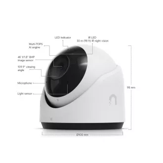 Ubiquiti UVC-G6-Turret-W - UniFi Protect G6 Turret, weiß Ubiquiti UVC-G6-Turret-W - UniFi Protect G6 Turret, weiß