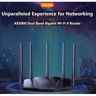 Tenda TX12 Pro AX3000 WiFi6 Router, 1x GWAN, 3x GLAN, IPv6, 5x 6dBi, WPA3, Mesh, CZ app Tenda TX12 Pro AX3000 WiFi6 Router, 1x GWAN, 3x GLAN, IPv6, 5x 6dBi, WPA3, Mesh, CZ app