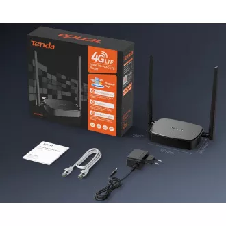 Tenda 4G05 Wi-Fi N300 4G/3G LTE Router, 2x WAN/LAN, 1x nanoSIM, IPv6, VPN, LTE Cat.4, CZ App