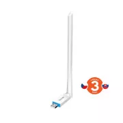 Tenda U2v5 AX300 WiFi 6 USB Adapter, 286 Mbps, 802.11ax/b/g/n, 6 dBi, Soft AP, Win 7/10/11, Linux