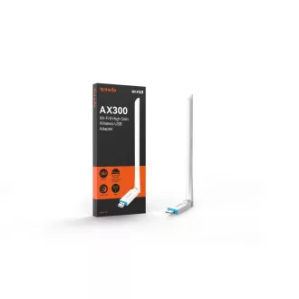 Tenda U2v5 AX300 WiFi 6 USB Adapter, 286 Mbps, 802.11ax/b/g/n, 6 dBi, Soft AP, Win 7/10/11, Linux
