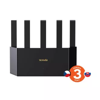 Tenda TX2L Pro AX1500 WiFi 6 Mesh Router, 1x GWAN, 3x GLAN, IPv6, 5x 6dBi Antenne, WPA3, CZ App Tenda TX2L Pro AX1500 WiFi 6 Mesh Router, 1x GWAN, 3x GLAN, IPv6, 5x 6dBi Antenne, WPA3, CZ App