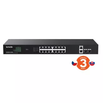 Tenda TEG1120P-16-150W PoE  Gigabit Switch 16x 1Gbps PoE  802.3af/at   2x SFP   2x RJ45, 135W, Rack