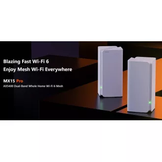 Tenda Nova MX15 Pro (2er-Pack) WiFi 6 AX5400 Mesh Gigabit System, 6x GLAN/GWAN, WPA3, VPN, CZ app Tenda Nova MX15 Pro (2er-Pack) WiFi 6 AX5400 Mesh Gigabit System, 6x GLAN/GWAN, WPA3, VPN, CZ app
