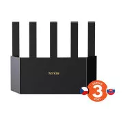 Tenda TX12L Pro AX3000 WiFi 6 Mesh Router, 1x GWAN, 3x GLAN, IPv6, 5x 6dBi, WPA 3, CZ app
