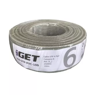 Installationskabel iGET CAT6 UTP PVC Eca 100m/Dose, Drahtkabel, mit Brandverhaltensklasse Eca Installationskabel iGET CAT6 UTP PVC Eca 100m/Dose, Drahtkabel, mit Brandverhaltensklasse Eca