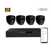 iGET HOME N85P4 - Kamera NVR PoE Set 3K Auflösung, 8CH NVR   4x Kamera mit Audio, IR und LED